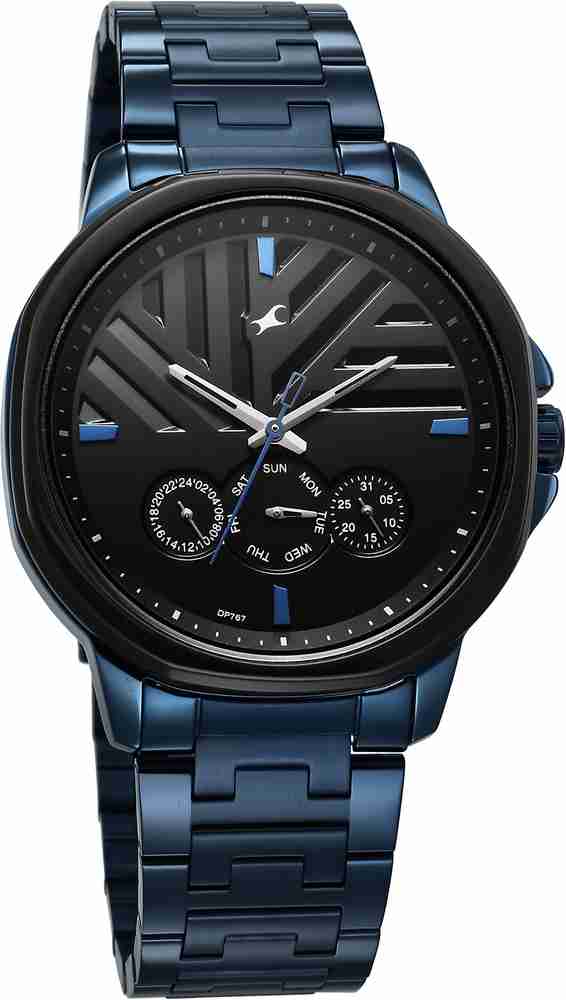 Fastrack Fleek Quartz Multifunction Black Dial Stainless Steel 