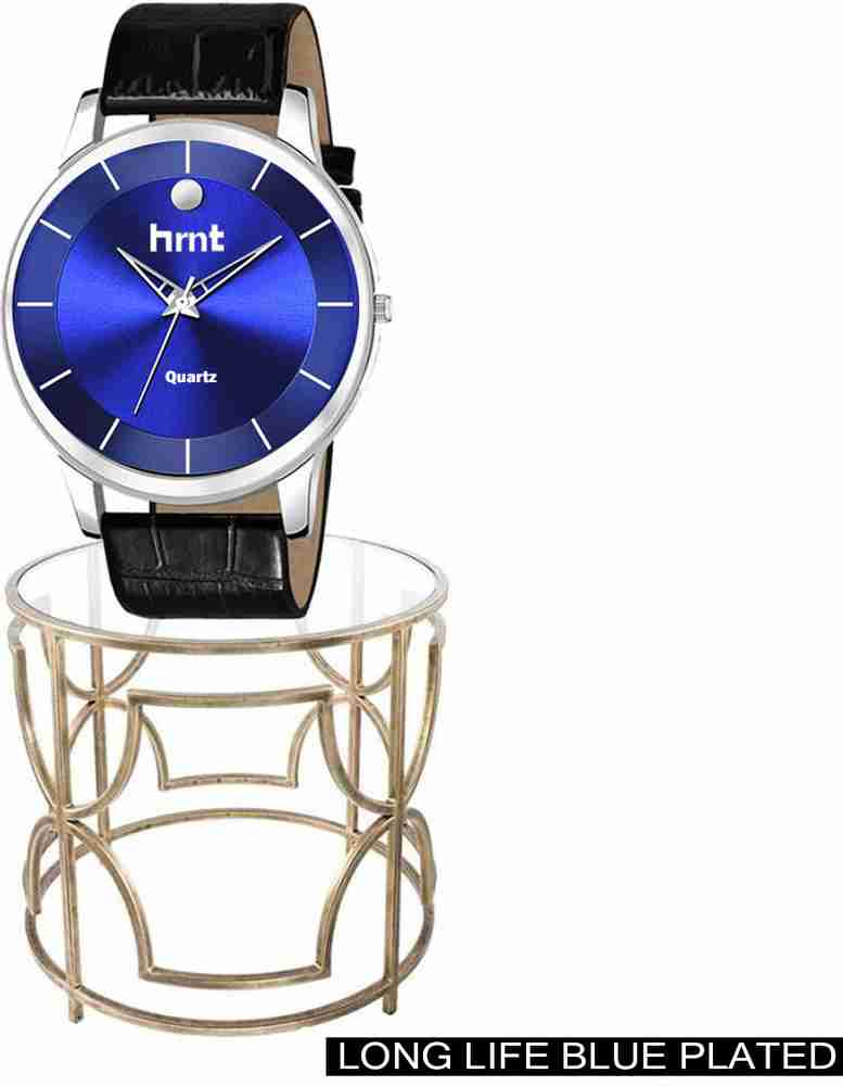 hrnt HMTS B9098 B9099 Blue Wrist Watch For Men Leather Strap Watch For Boys Mens Company Watch Analog Watch For Men Buy hrnt HMTS B9098 B9099 Blue Wrist Watch For Men Leather Strap Watch For