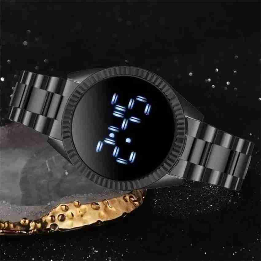 IMSZZ Touch Screen Display Digital Watch For Men Women BLACK