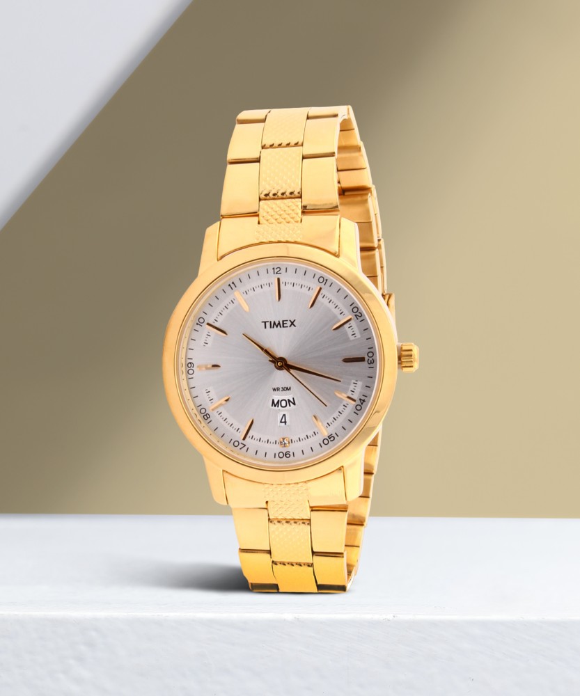 Timex gold chain on sale watch