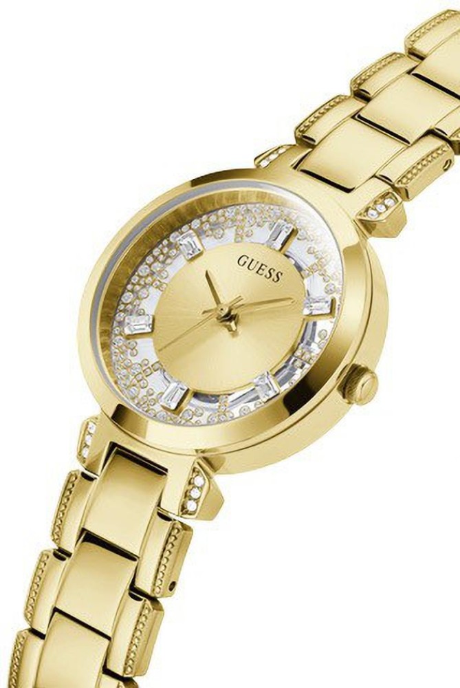 GUESS Factory Womens GoldTone Pave Logo India  Ubuy