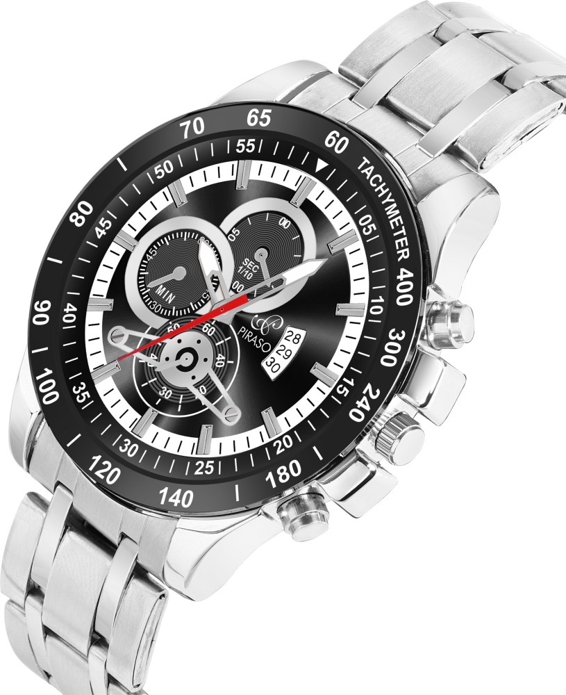 PIRASO PIRASO BLACK CHAIN WATCH Chrono Display