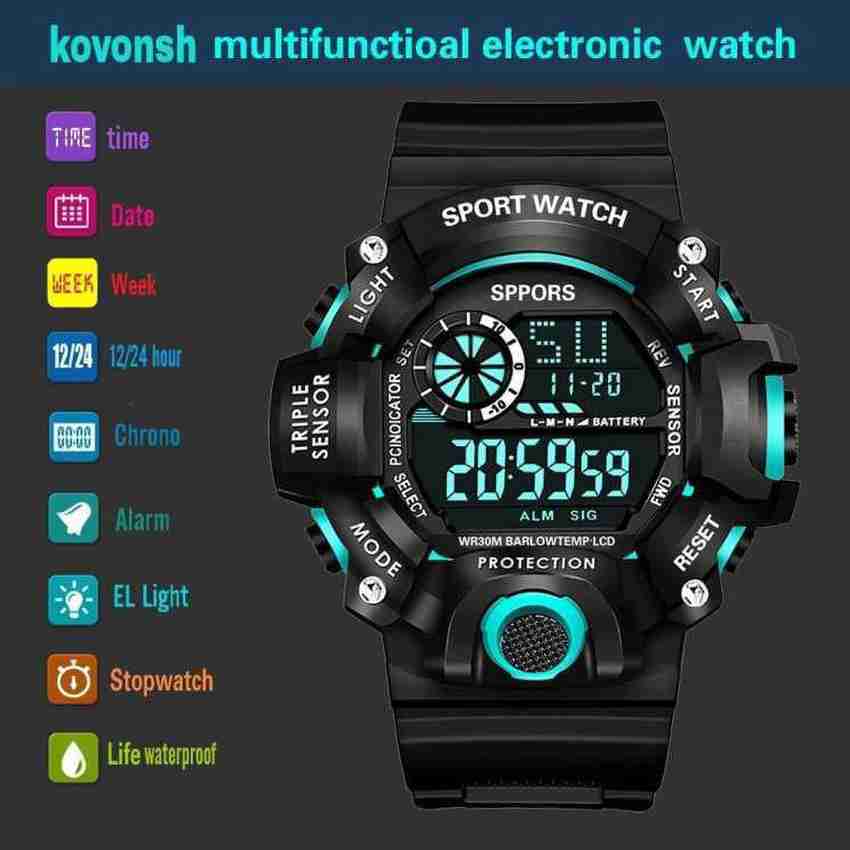 GHATIKA Jee Shock Black Waterproof Sports Multifunctional Alarm Unisex Watch With Swiss Moment Digital Watch For Men Women Buy GHATIKA Jee Shock Black Waterproof Sports Multifunctional Alarm Unisex Wa...