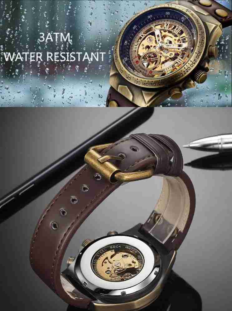 Shenhua HourGlass Skeleton Gold Automatic Self Winding Wrist Watch Self Winding See Through Back Copper Buckled Up Analog Watch For Men Buy Shenhua HourGlass Skeleton Gold Automatic Self Winding Wrist