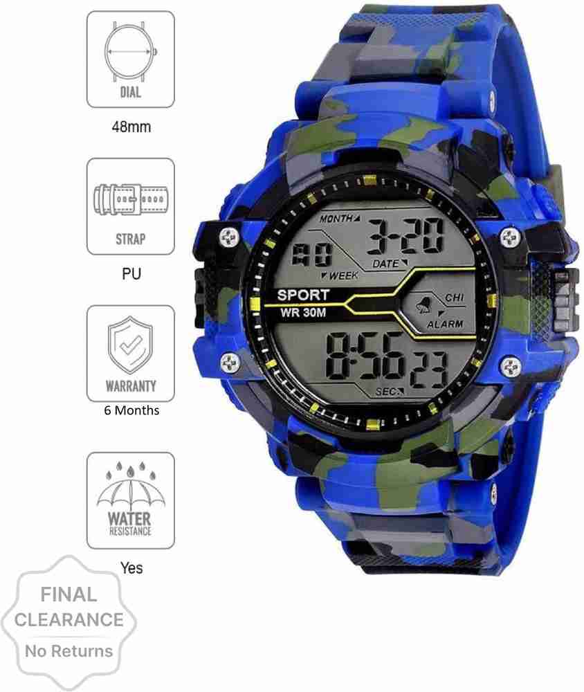 Flozio FL 1017 FL1017 Blue Digital Watch For Boys Buy Flozio FL 1017 FL1017 Blue Digital Watch For Boys Digital Watches For Men Buy Mens Digital Watches Online Online at