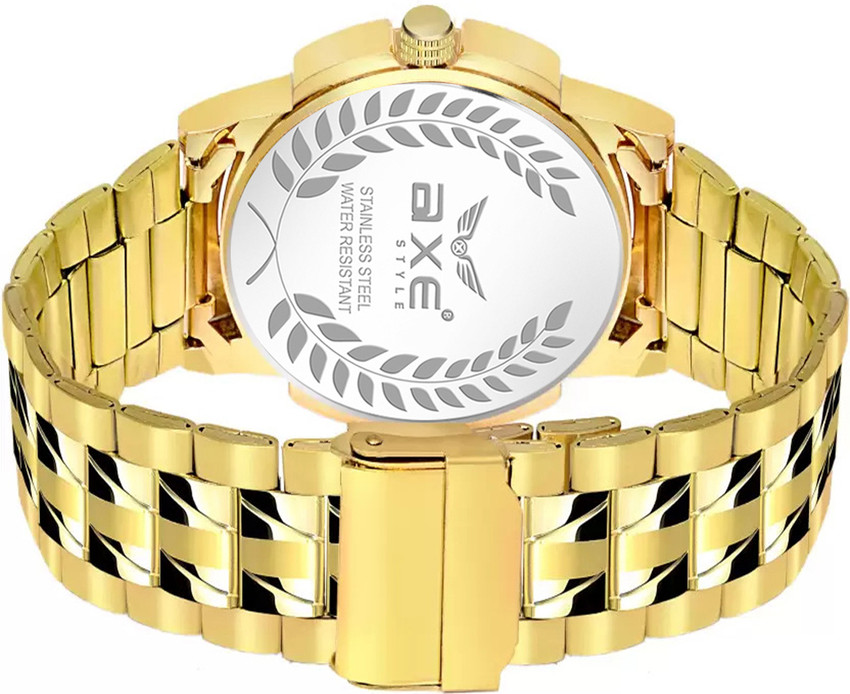 AXE Style X 1073 1073 Golden Wrist Watch Company WaterResistant