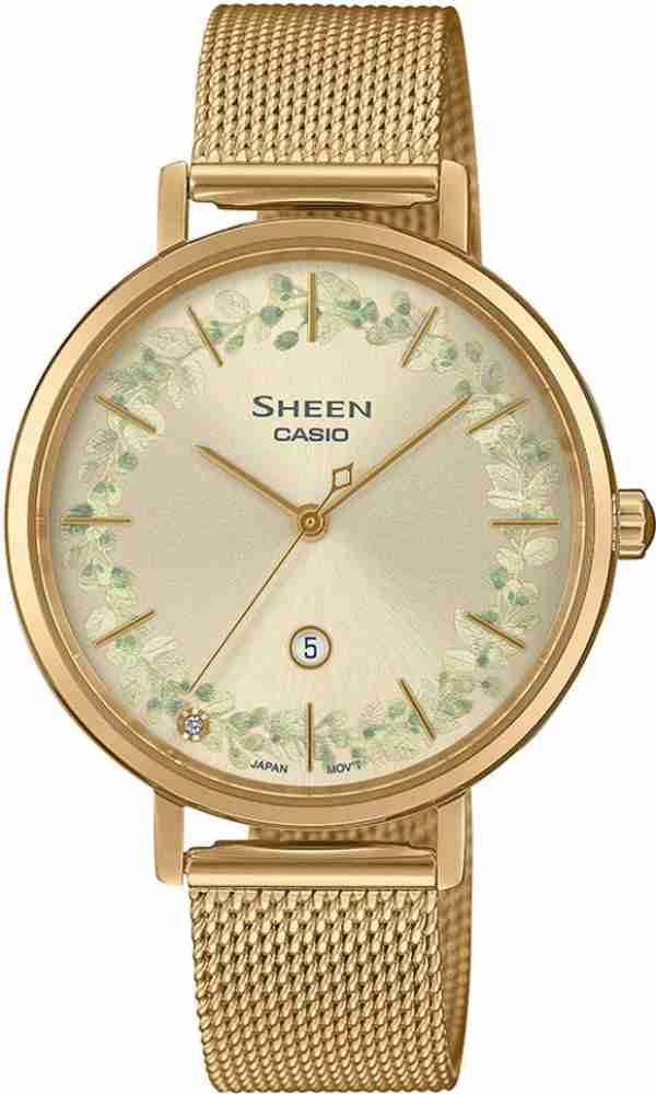 Casio sheen outlet gold watch