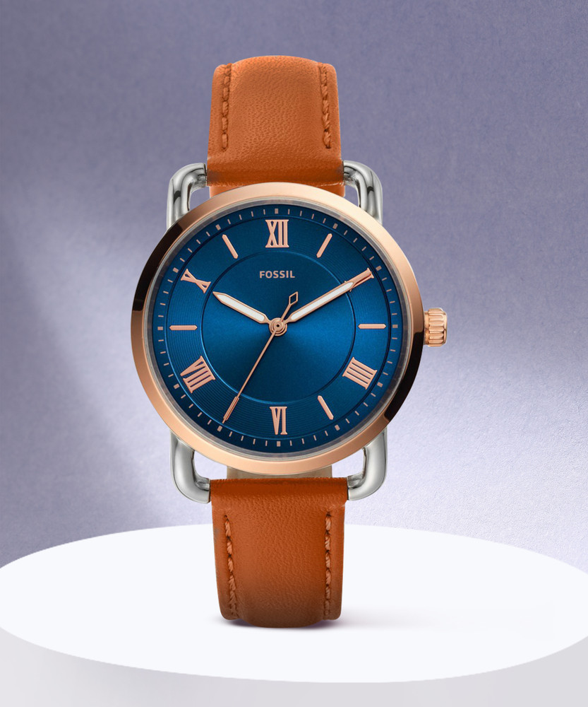 Fossil blue strap watch women's top