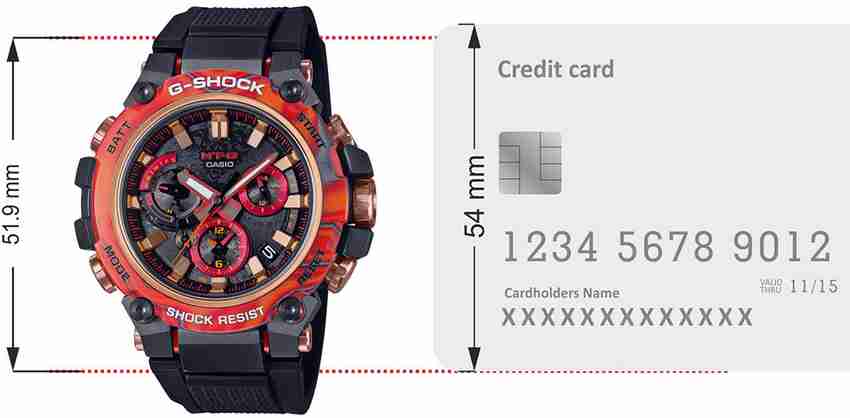 G shock best sale mtg b1000 red