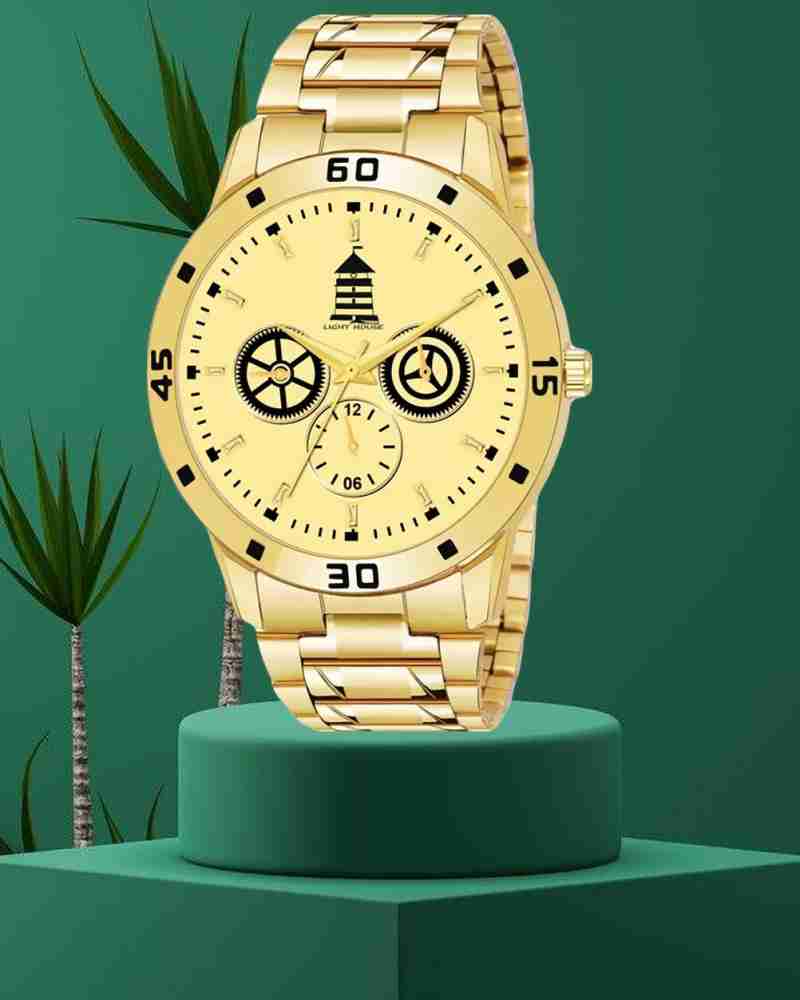 Naaptol golden online watch