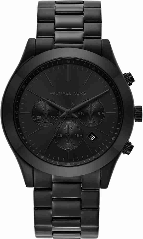 Michael kors black watch mens top