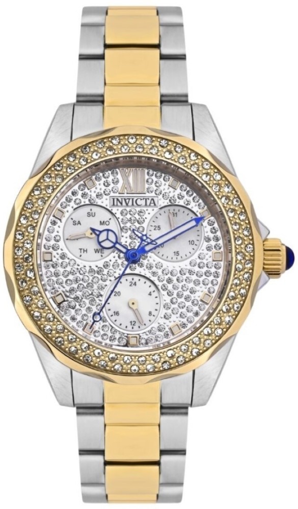 INVICTA 28433 Angel Quartz White Dial Analog Watch - For Women