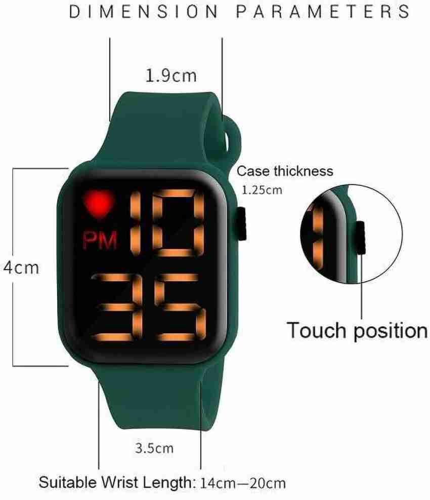 PIRASO HEART LED GREEN & LV BLACK COMBO Lifestyle Dial Color Black & Green  Strap Watch For Boys And Girls Digital Watch - For Men & Women - Buy PIRASO  HEART LED