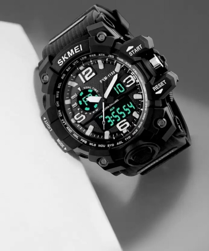 MANIFEST Analog Digital Watch For Boys Buy MANIFEST Analog Digital Watch For Boys Analog Digital Watch Black Sports Dual time Multifunctional Chronograph Online at Best Prices in India Flipkart
