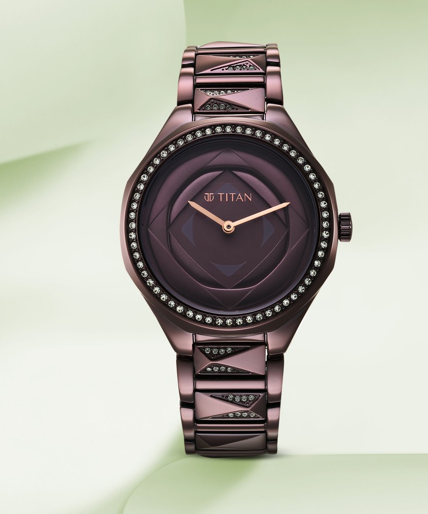 Titan purple 2025 analog watch