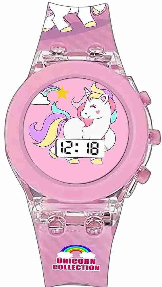 SALINA Stylish Analog Led Glowing Light Digital Unicorn Watch for Kids Kids Edition Spiderman Kitty Unicorn Digital Watch for Kids with Disco LED Light Digital Watch For Girls Buy SALINA Stylish Analo...