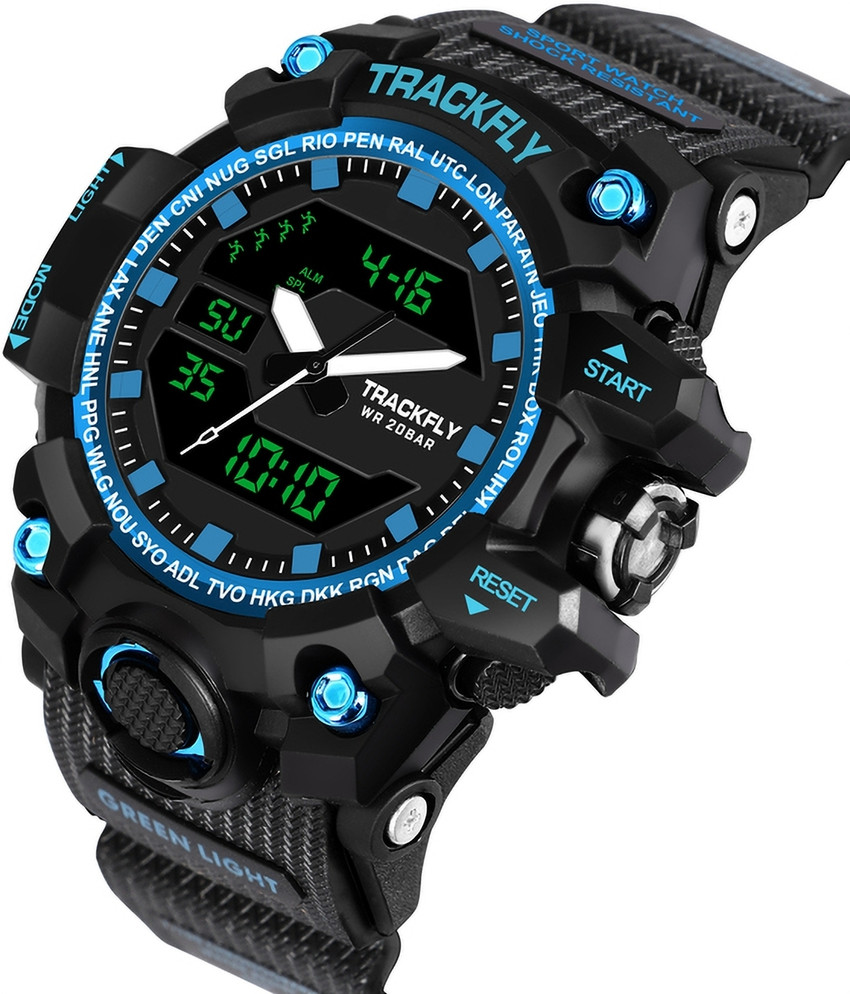 TrackFly 1005 BLUE Chronograph Multifunctional Sport Metal Body fashionable wrist watch Analog Digital Watch For Men Buy TrackFly 1005 BLUE Chronograph Multifunctional Sport Metal Body fashionable wri...