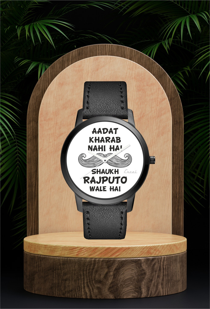 EXCEL Analog Watch For Men Buy EXCEL Analog Watch For Men Black SHOK Rajput Watch For Men s Boys Online at Best Prices in India Flipkart