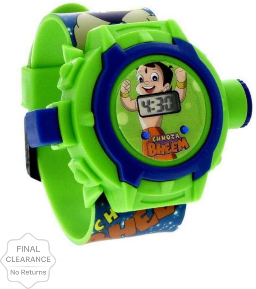 Yuuto fashion Digital Watch For Boys Buy Yuuto fashion Digital Watch For Boys Chota Bheem PVC Rubber Plastic Digital Wrist Projector Watch with 24 Images for Baby Kids Online