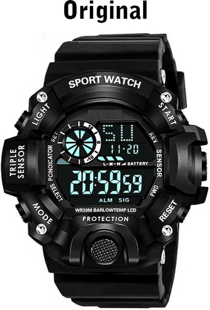 Kids black digital watch best sale