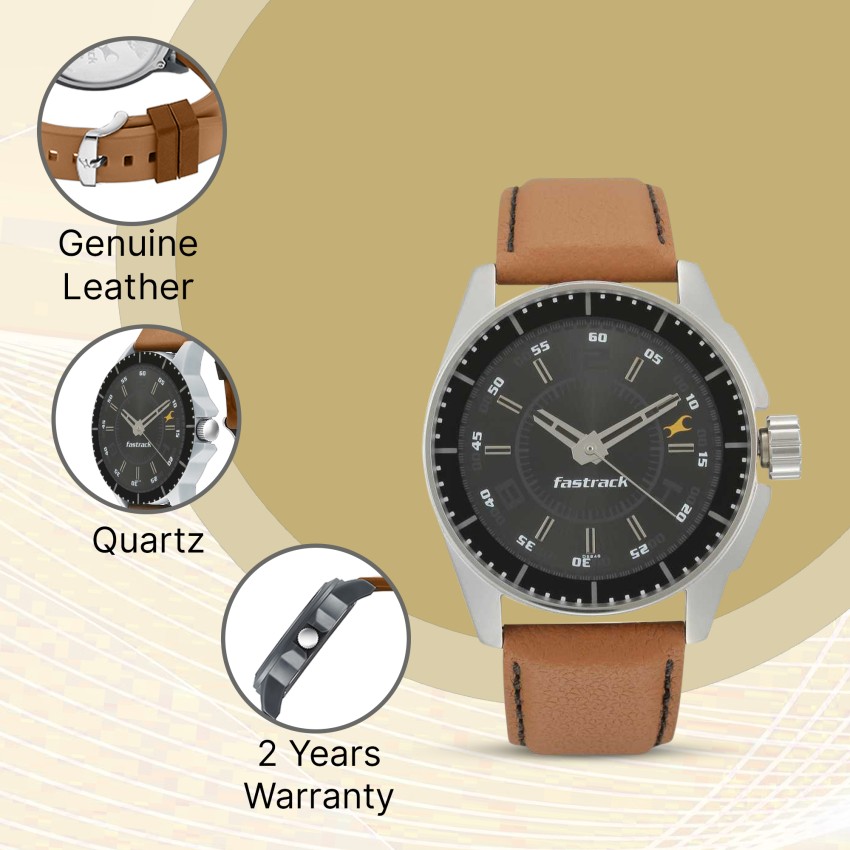 Fastrack genuine shop leather watch