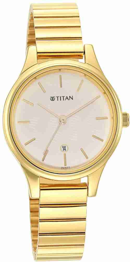 Titan ladies 2025 gold watch price