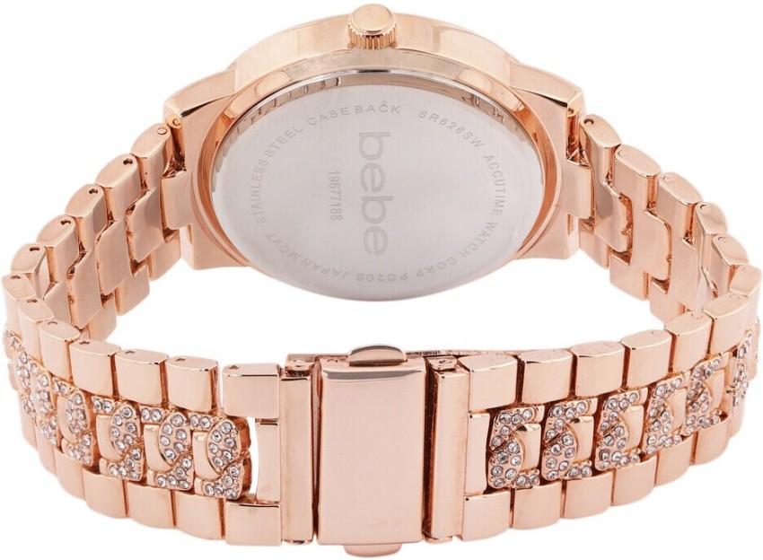 bebe rose gold watch