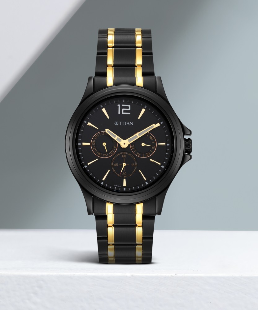 Titan 1698KM02 Neo Black & Gold Analog Watch - For Men - Buy Titan 1698KM02  Neo Black & Gold Analog Watch - For Men 1698KM02 Online at Best Prices in  India