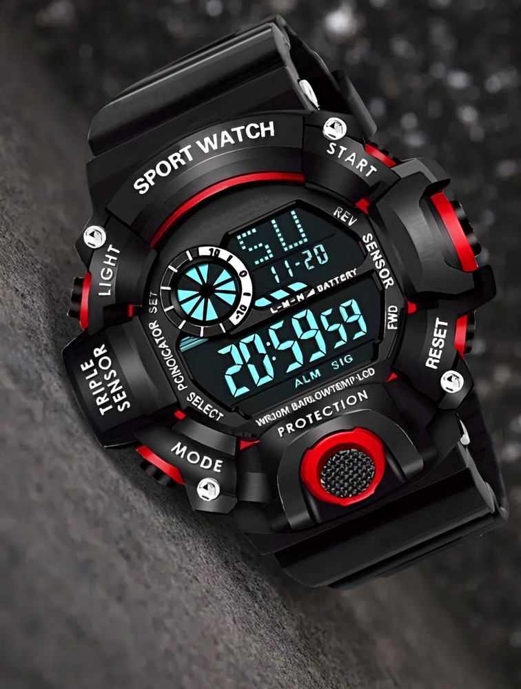 Digital wrist watch with alarm 2025