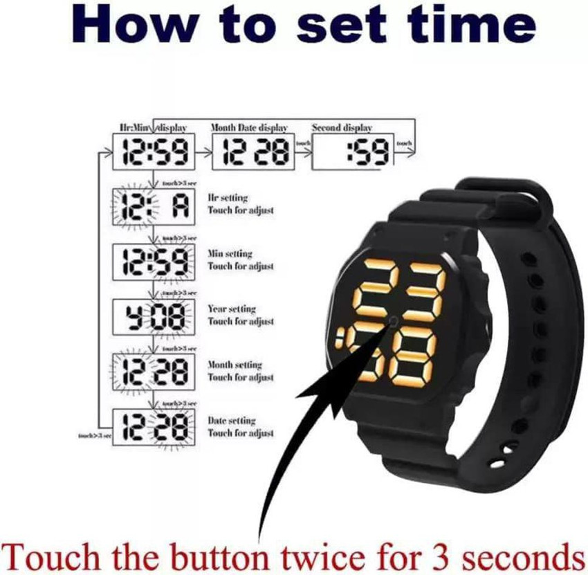 How to set the best sale time in led watch