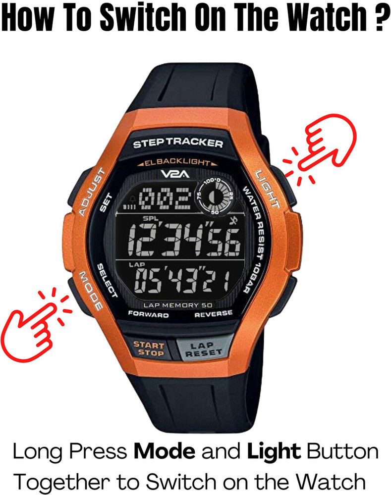 Casio watch with step tracker on sale