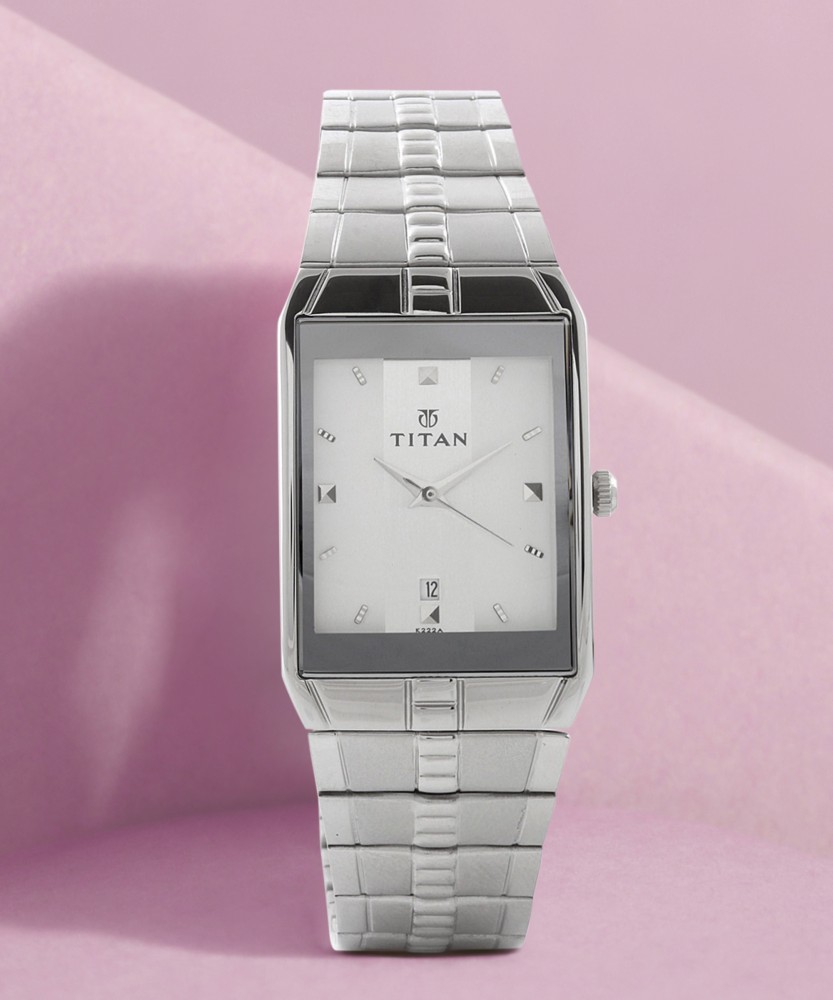 Titan watch silver colour price new arrivals