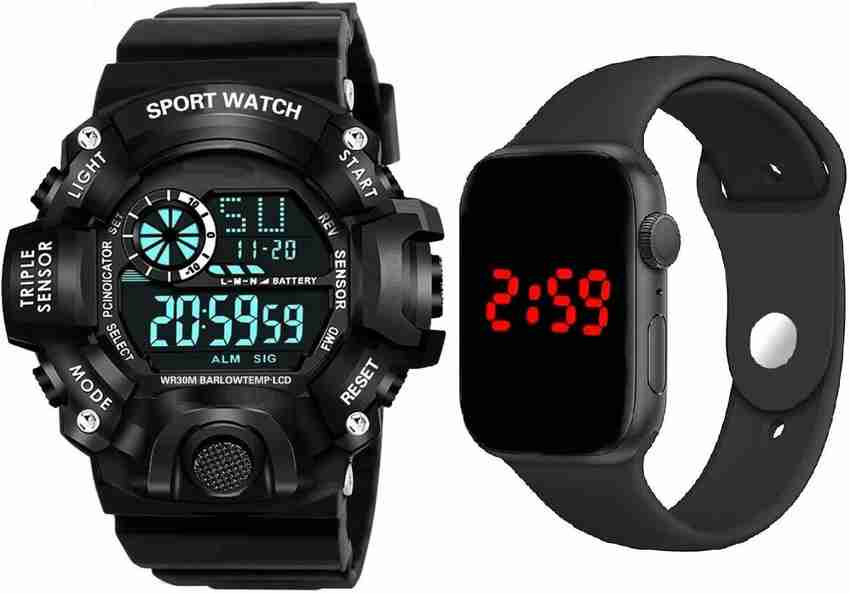 hala 6 Months Warranty Sport Watch Ultra Watch with LED square