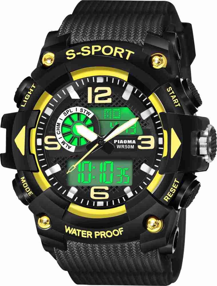 BARASTI 9101 DUAL TIME Analog Digital Watch For Men Buy BARASTI 9101 DUAL TIME Analog Digital Watch For Men 9101 Analog Digital Premium Looks Sports Multi Function Sports Cool Style Online at