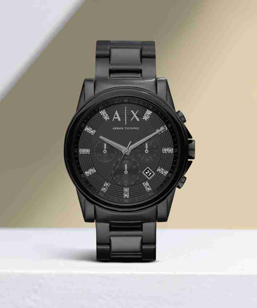 Armani exchange black on sale watch