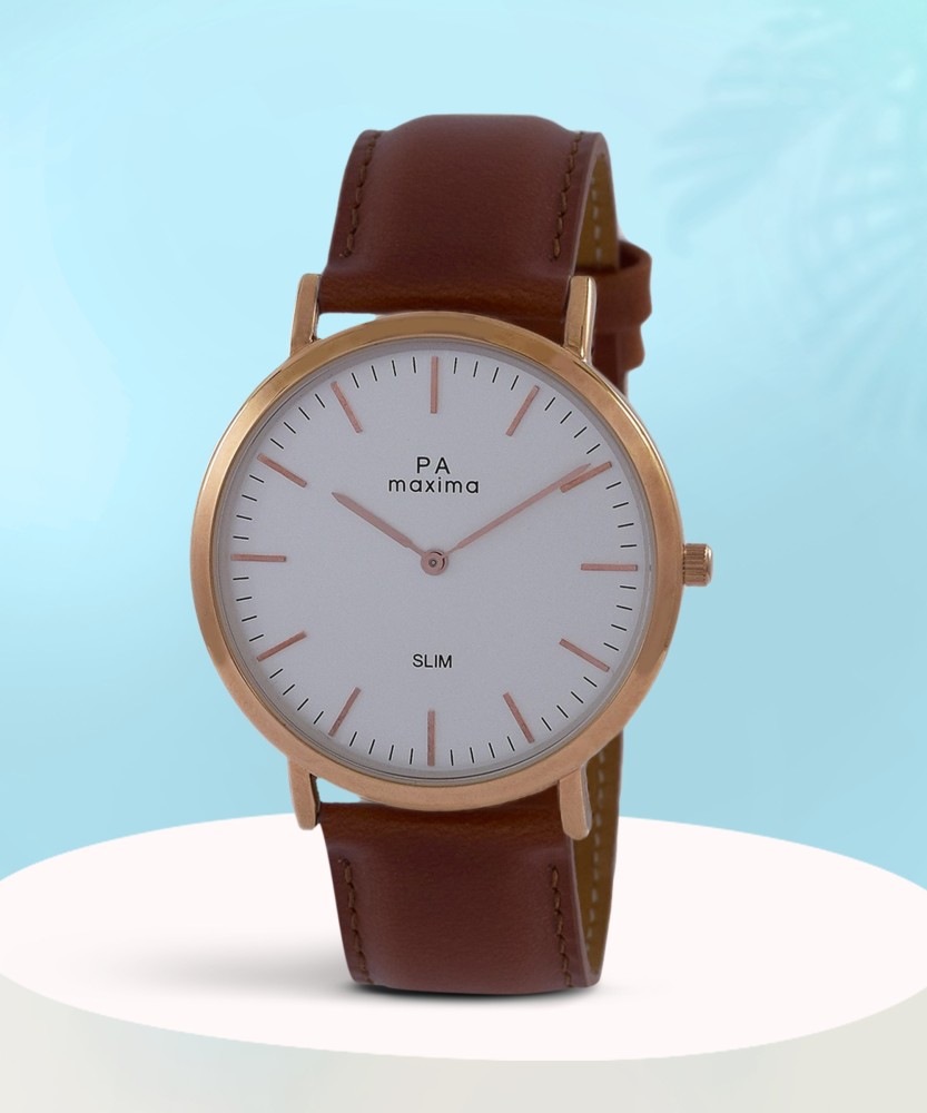 Maxima leather watch new arrivals