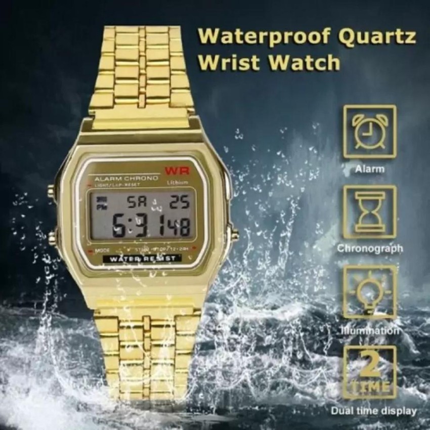 Digital chain outlet wrist watch