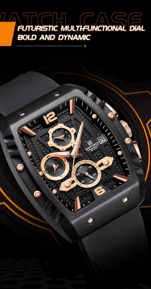 Alix Luxurious Sports Multifunctional Quartz Rosegold Chronograph