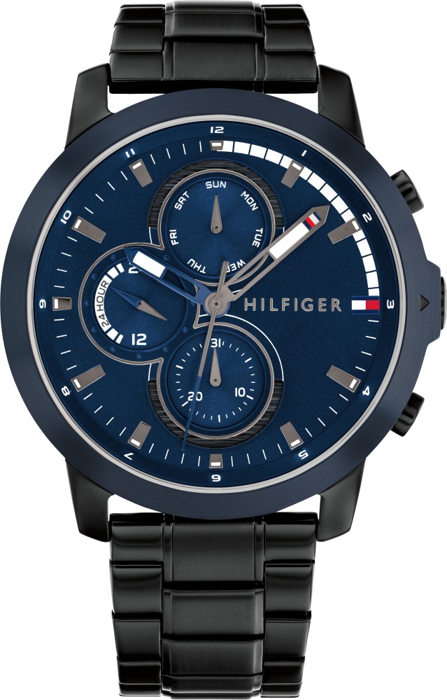 Tommy hilfiger analog best sale black dial men's watch