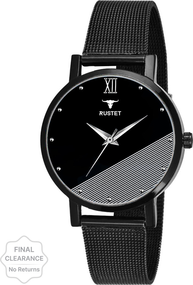 RUSTET LD L42 BLACK CH Black Mesh Strap Girls Analog Watch For Women Buy RUSTET LD L42 BLACK CH Black Mesh Strap Girls Analog Watch For Women LD L42 BLACK CH Online at Best Prices in India