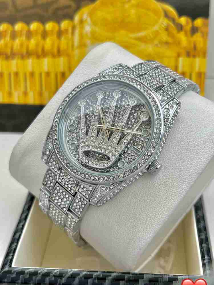 Mens best sale diamond watch