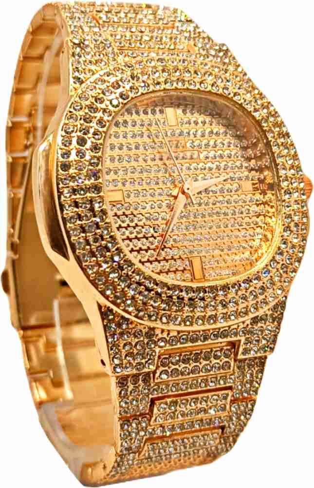 Mens gold crystal watches new arrivals