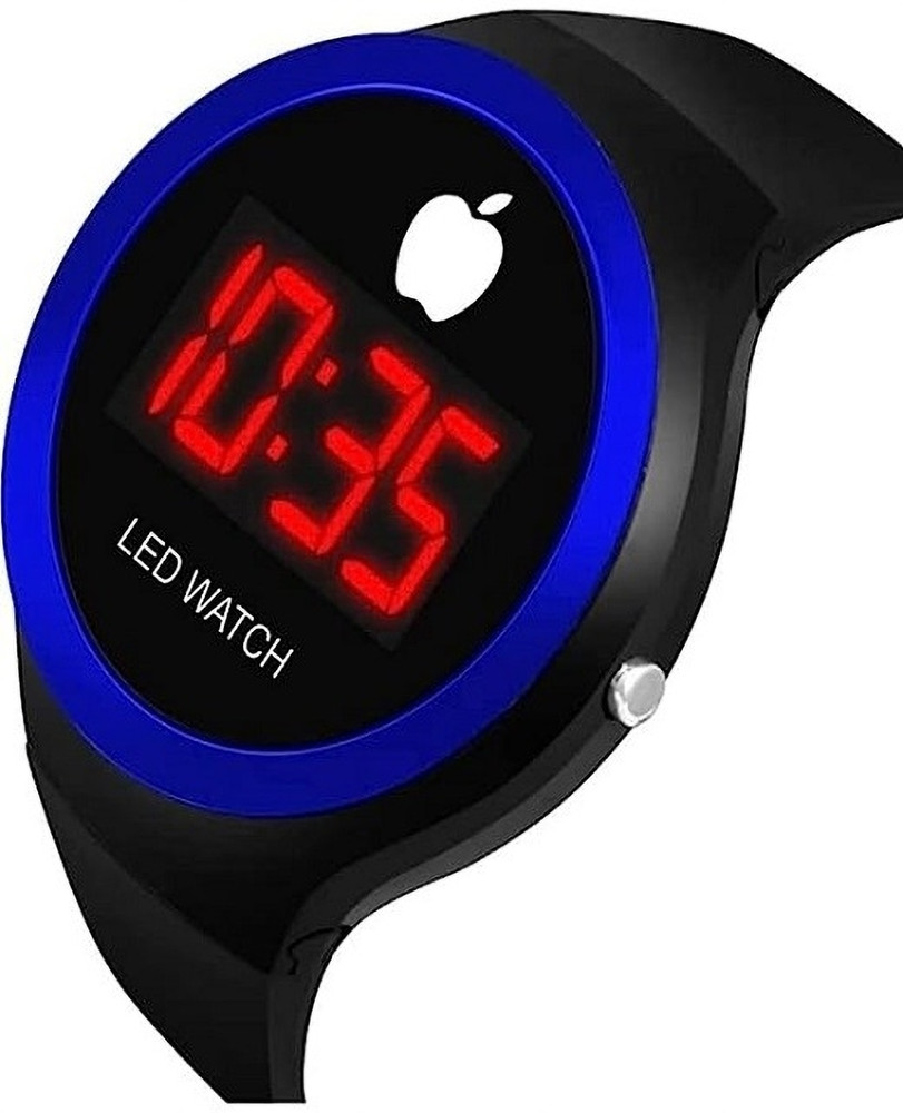 Prozo Apple Blue Round Digital Watch For Boys Girls Buy Prozo Apple Blue Round Digital Watch For Boys Girls Round Blue Apple Shape Dial Latest LED Watch