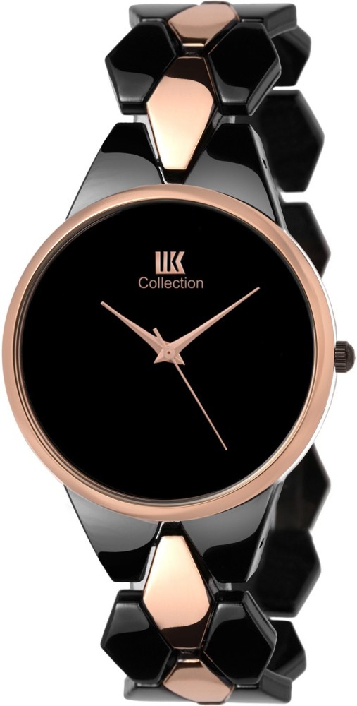 Iik collection store black analog watch