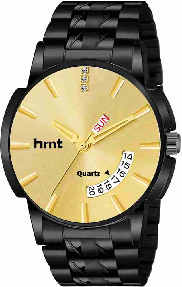 Hmt watches black chain deals