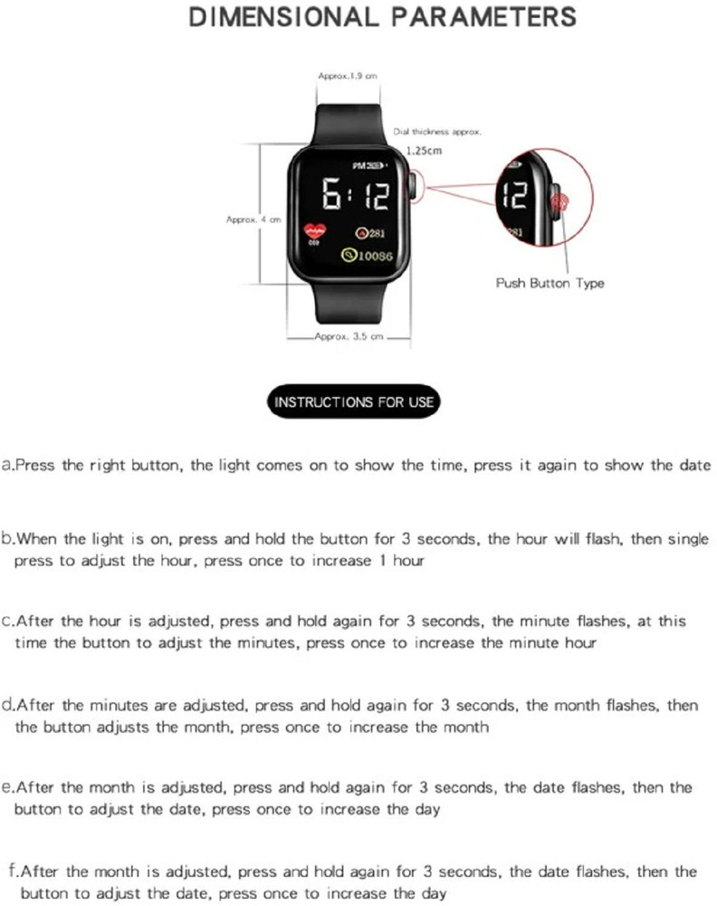 Flash time top led watch