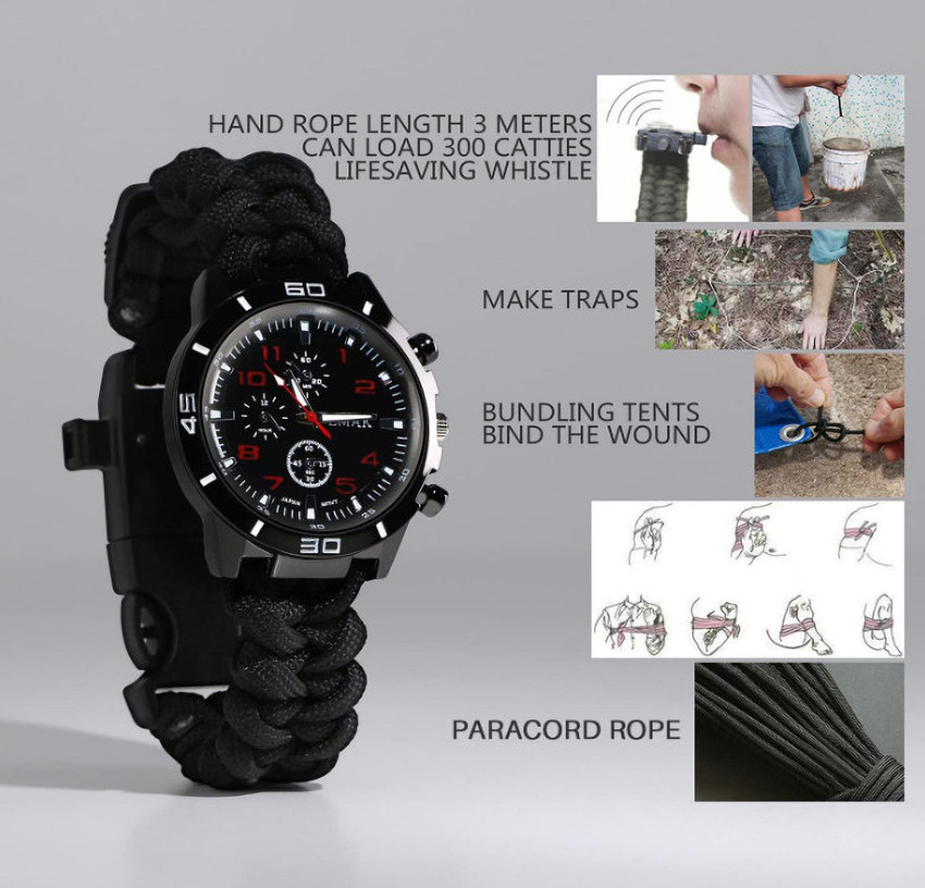 Survival watch shop with compass