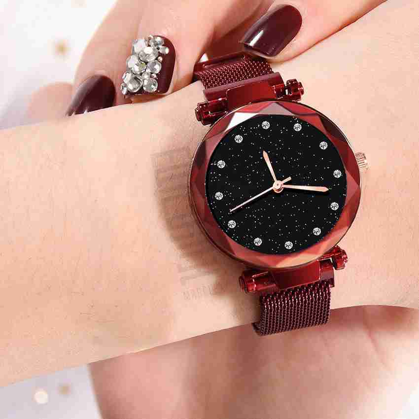 Ladies watch red best sale colour