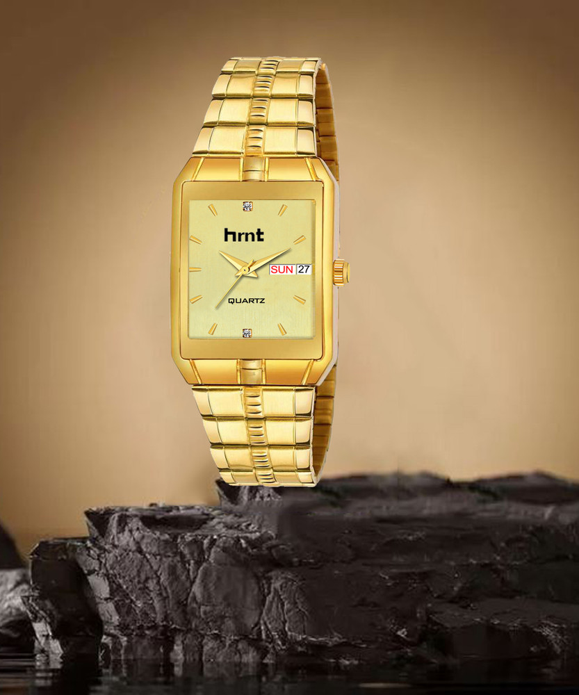 Hand watch golden colour online