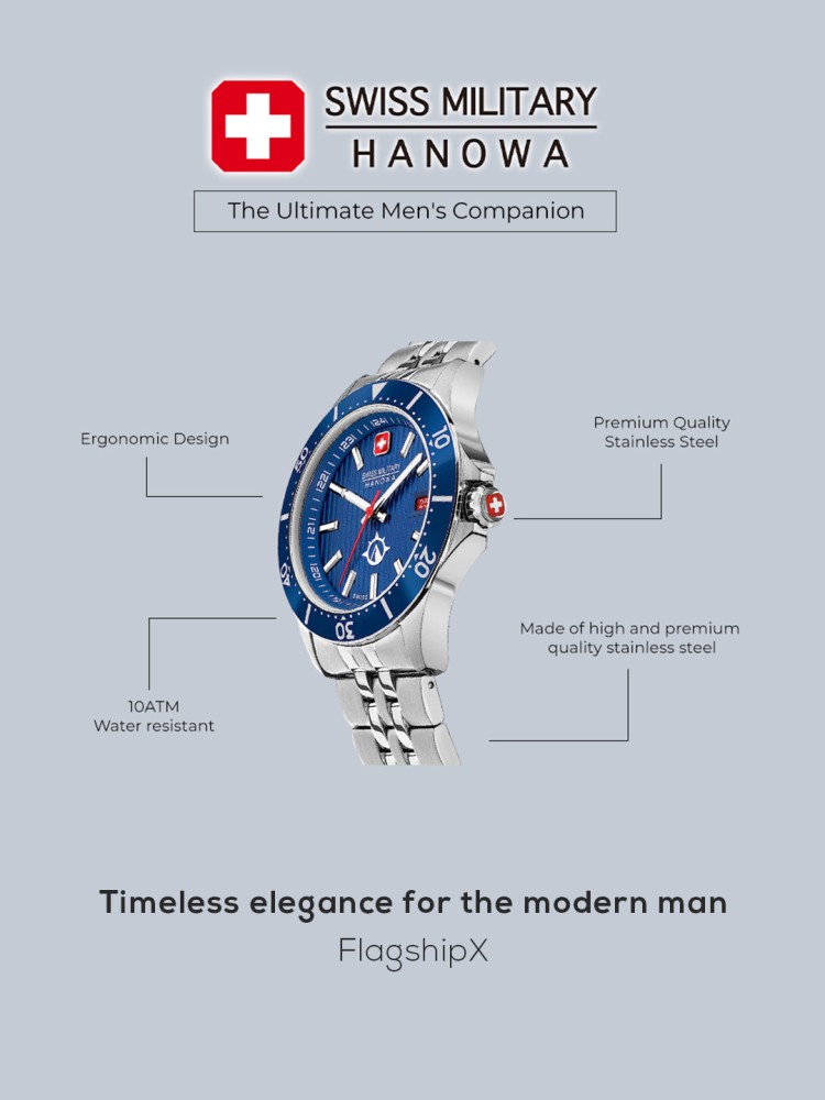 Swiss Military Hanowa FLAGSHIP X FLAGSHIP X Analog Watch - For Men - Buy Swiss  Military Hanowa FLAGSHIP X FLAGSHIP X Analog Watch - For Men SMWGH2100602  Online at Best Prices in